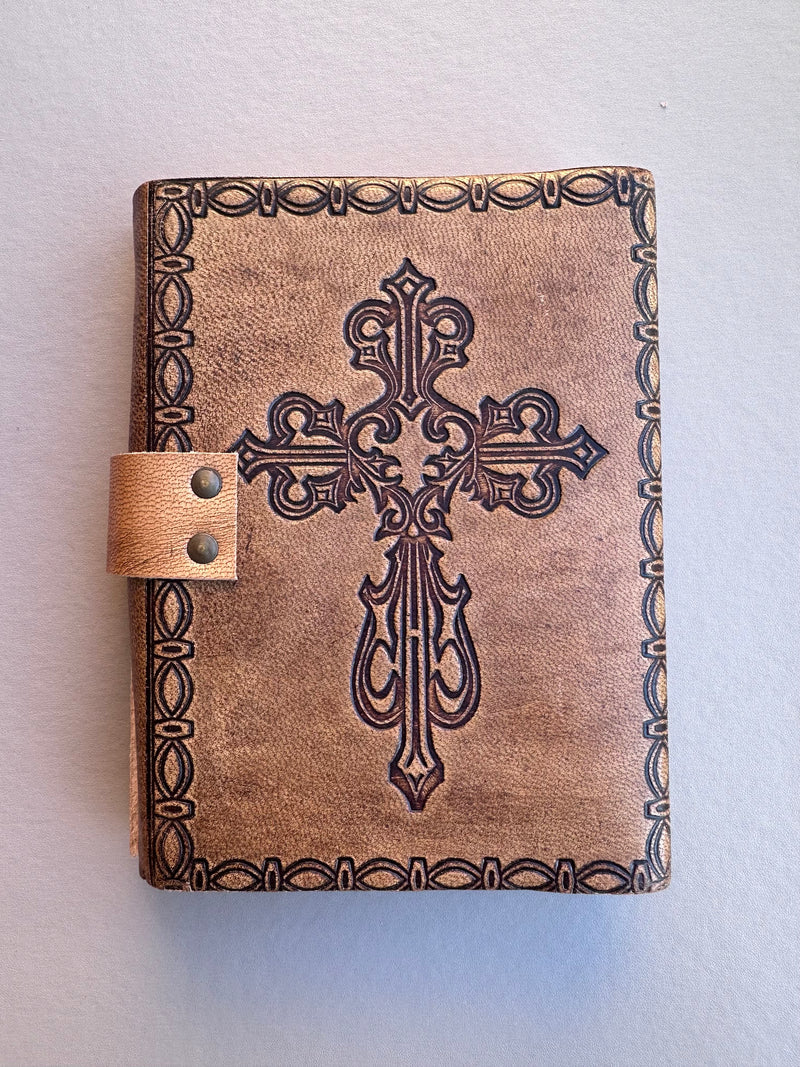 Christian Cross Leather Journal