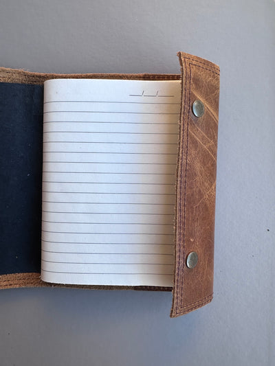 Handmade Leather Lined Refillable Page Journal