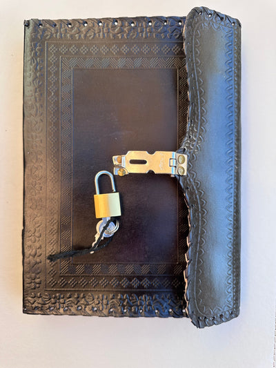 Handmade Leather Black Lock Journal