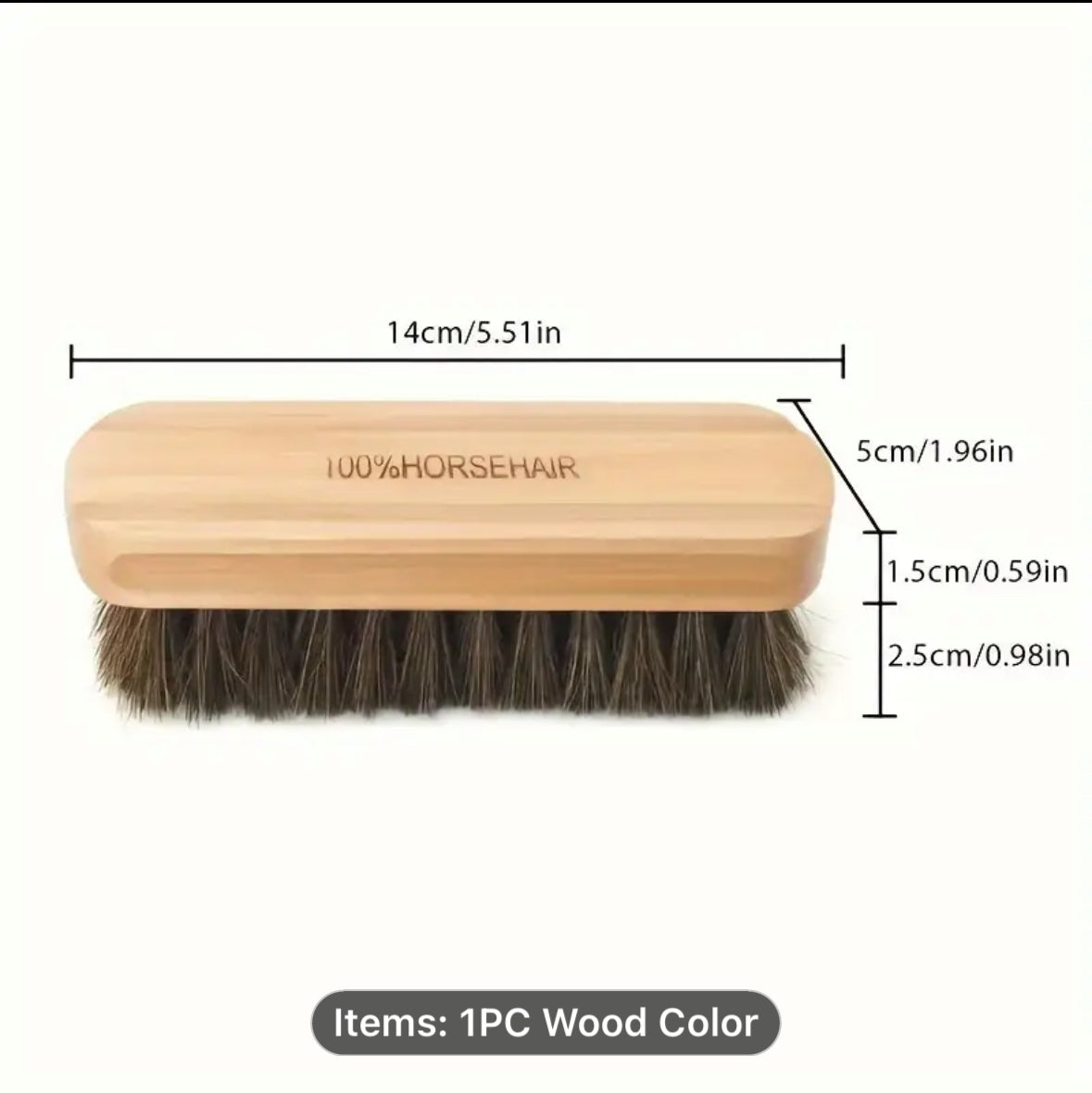 Horse Hair Cleaning Leather Bag Brush