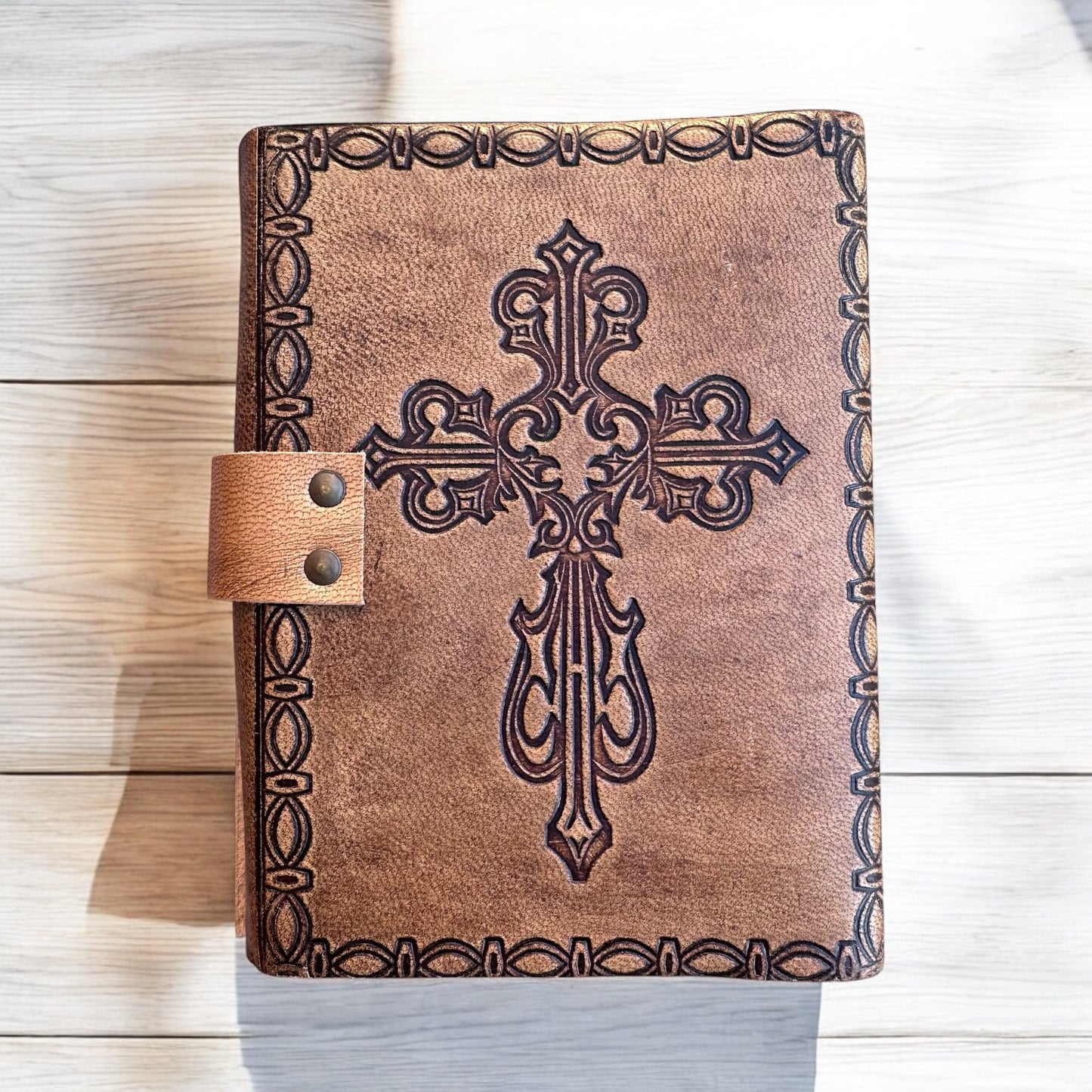 Christian Cross Leather Journal