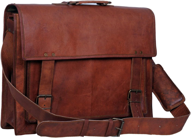 Genuine Leather Laptop Satchel Bag