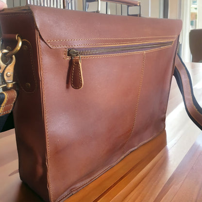 Cowhide Leather Messenger Bag