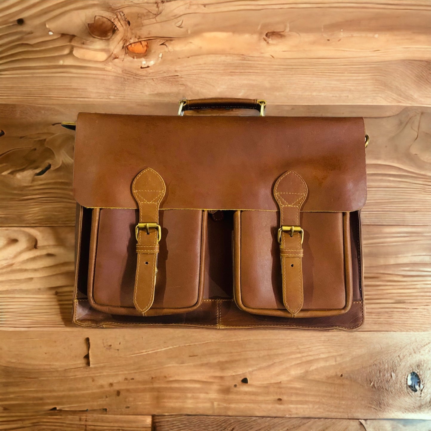 Cowhide Leather Messenger Bag