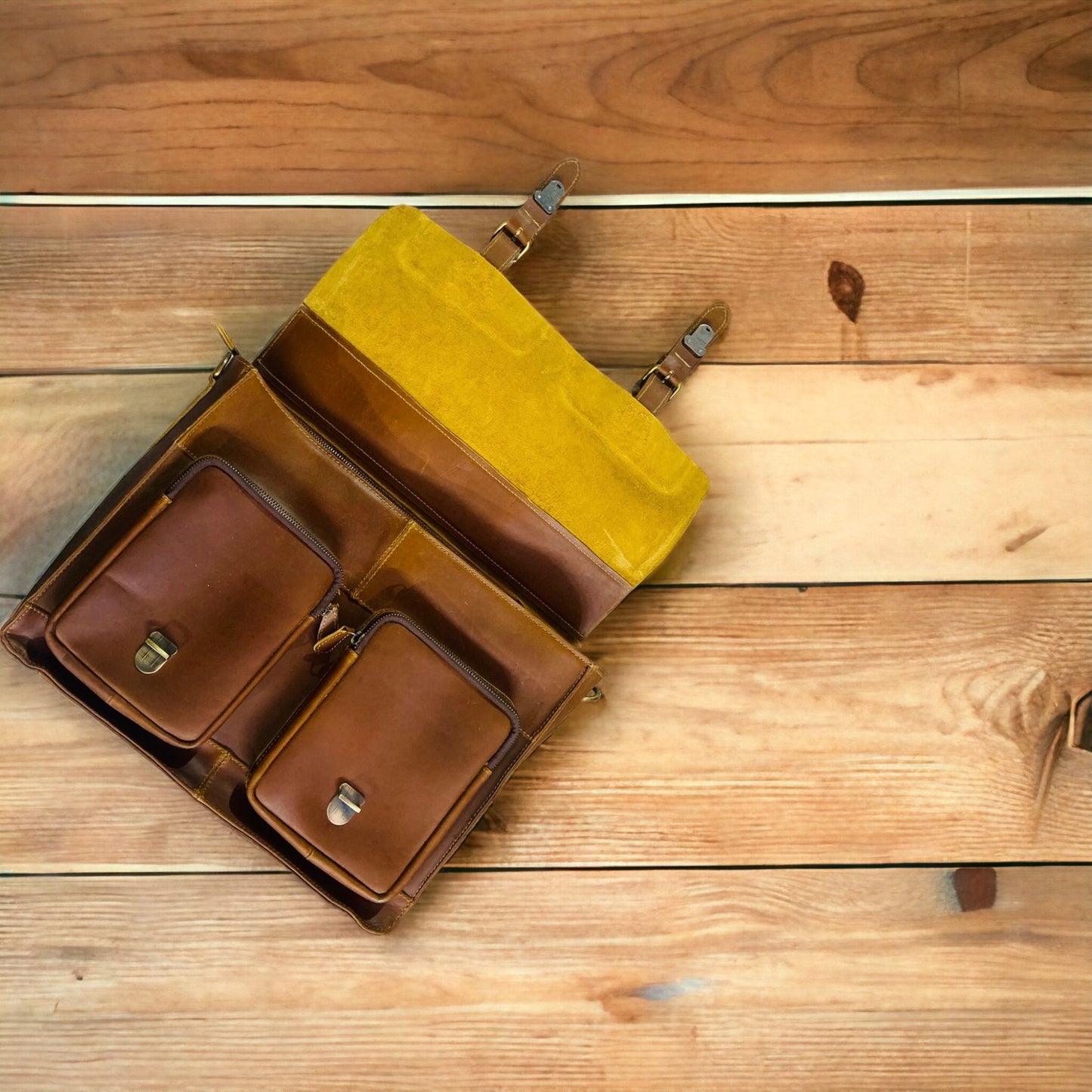 Cowhide Leather Messenger Bag