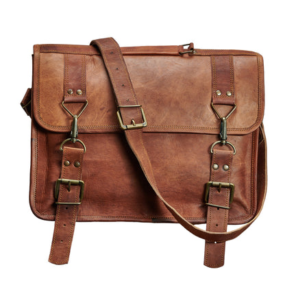 Handmade Leather Satchel Messenger Laptop Bag