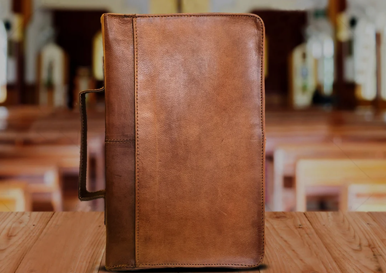 Handmade Leather Bible Cover